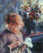 Pierre Renoir Lady Sewing china oil painting reproduction